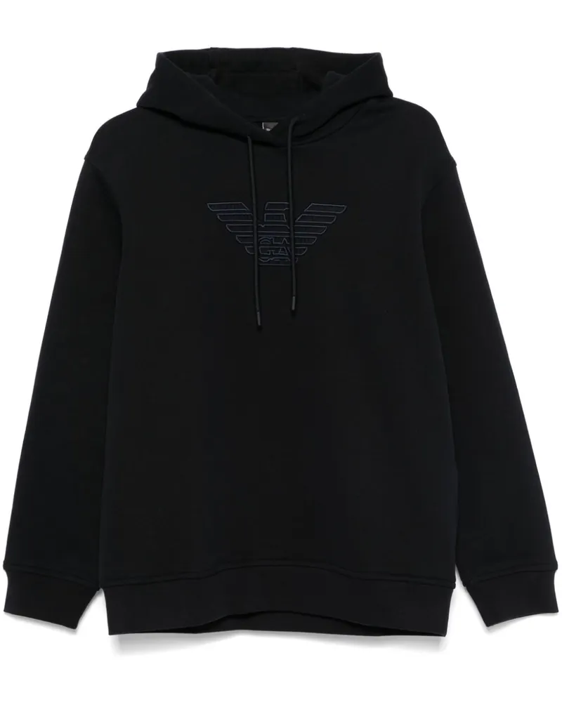 Emporio Armani Hoodie mit Logo-Stickerei - Blau Blau