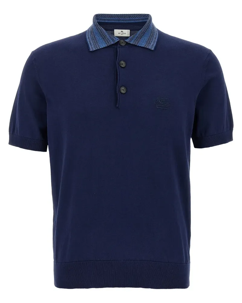 Etro Poloshirt mit Pegaso-Motiv - Blau Blau
