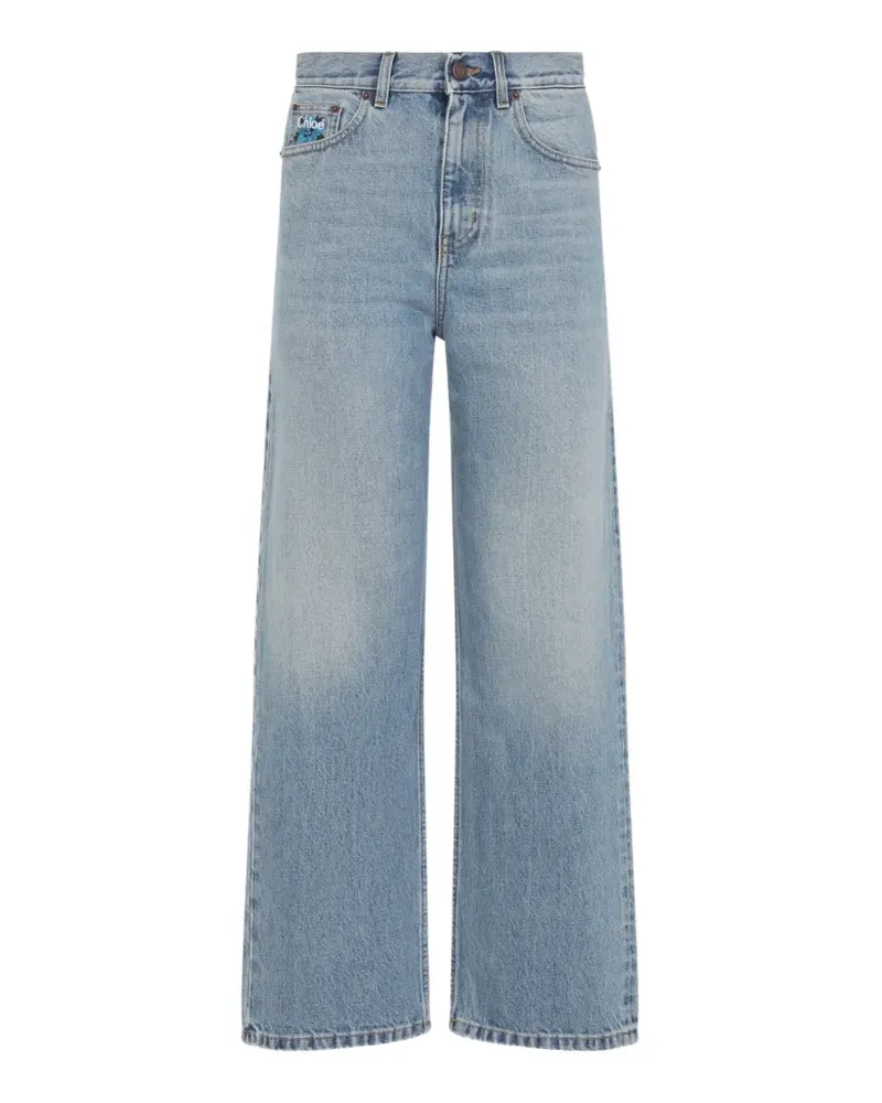 Chloé straight jeans in denim - Blau Blau