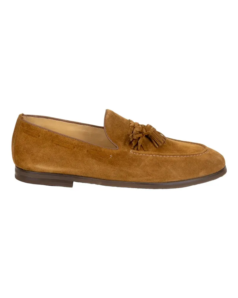 Neil Barrett tassel-detail suede loafers - Braun Braun