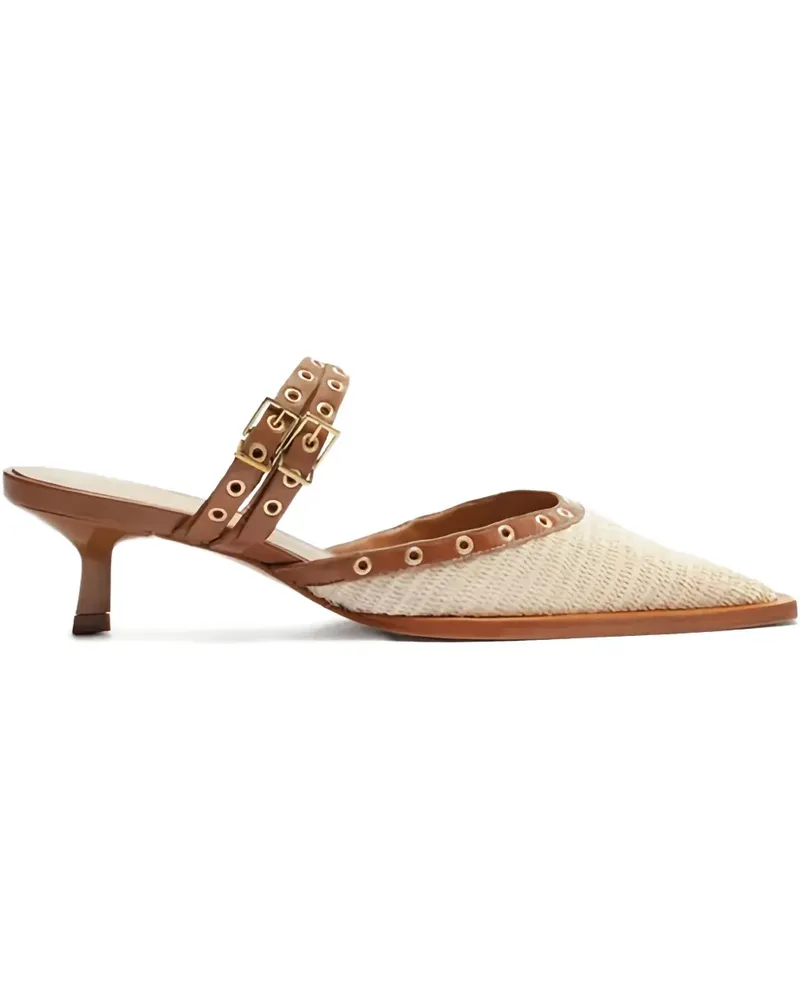 Schutz Ativ Bold V Mules mit Nieten - Nude Nude