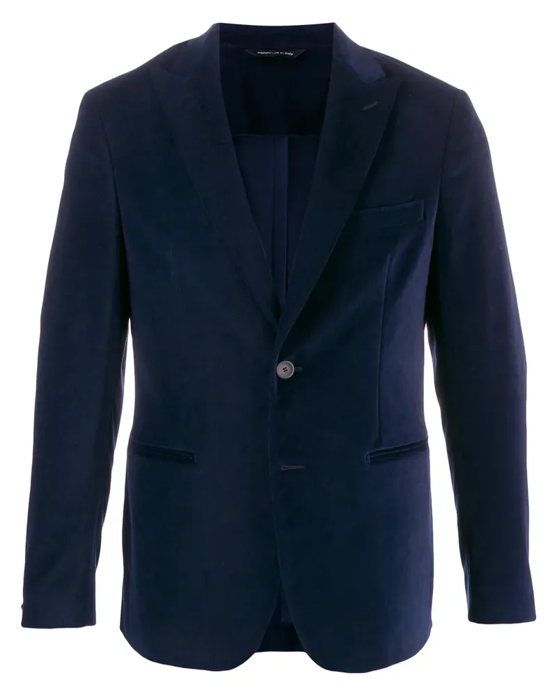 Tonello Schmales Samtsakko - Blau Blau