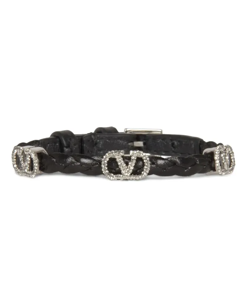 Valentino Garavani VLogo Lederarmband - Silber Silber