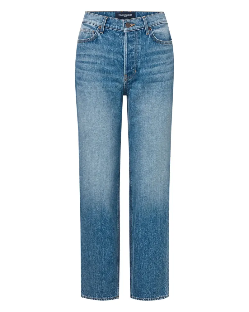 Veronica Beard mid rise straight Leah jeans - Blau Blau