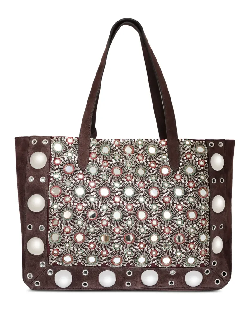 Valentino Garavani Mini Nelcôte Tote Bag - Braun Braun