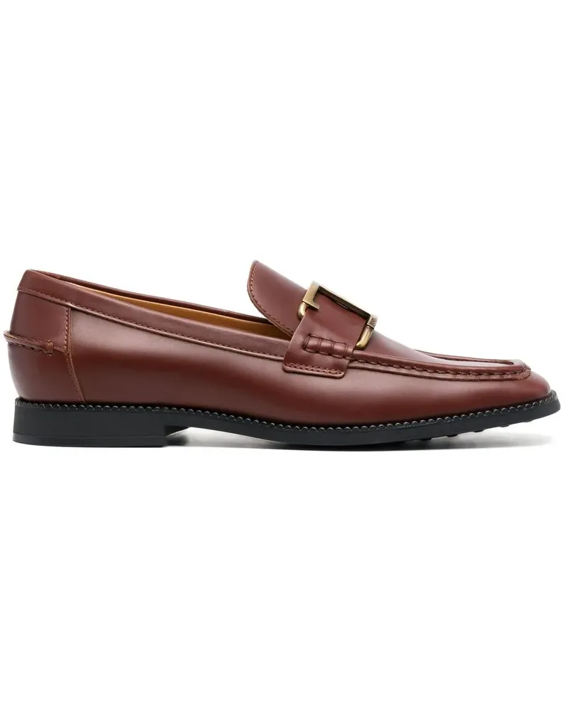 TOD'S Loafer mit Logo-Schild - Braun Braun