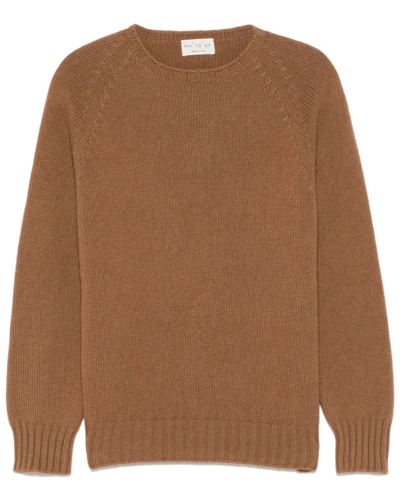 MA'RY'YA Gerippter Strickpullover - Nude Nude