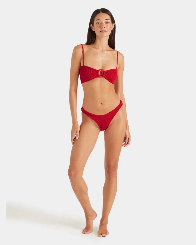 Hunza G Misty Bikini mit Ringdetail - Rot Rot