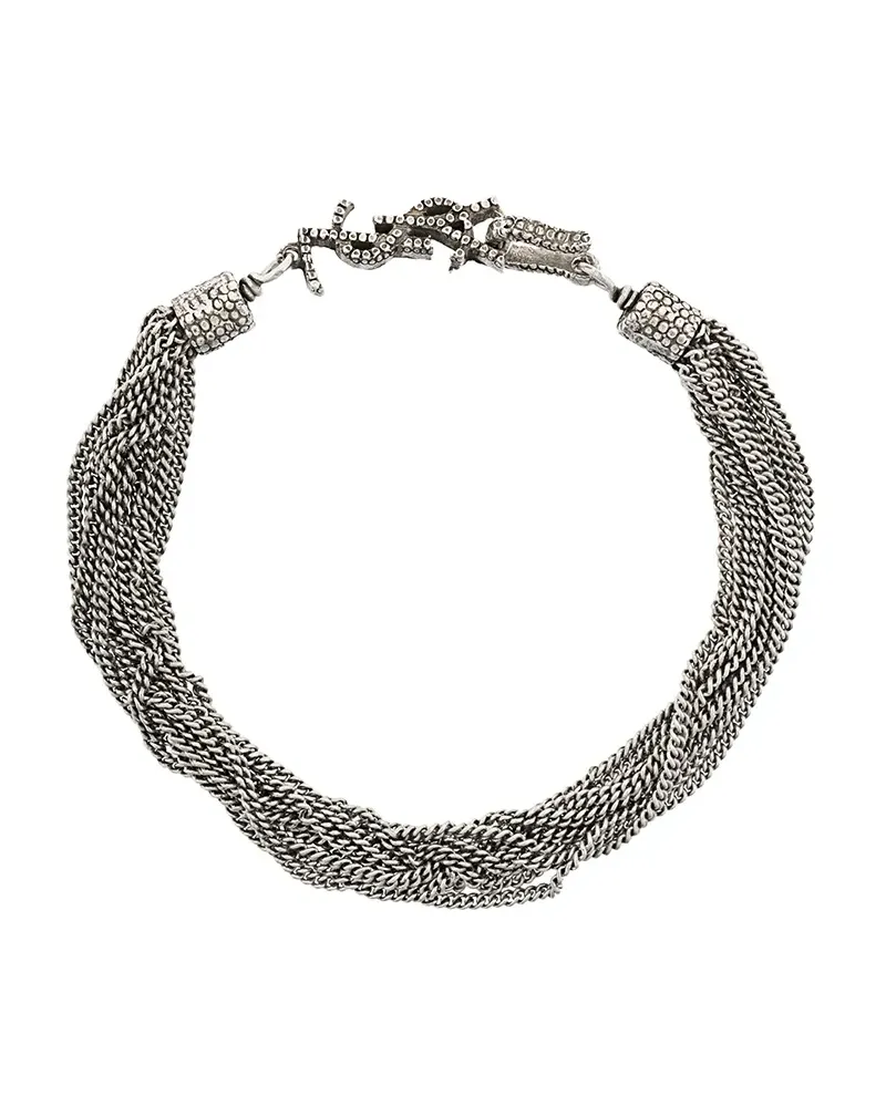 Saint Laurent Armband mit Logo-Buchstaben - Metallic Metallic