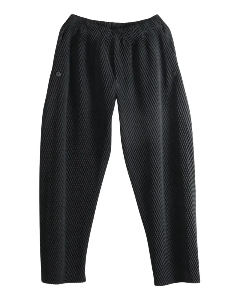 Issey Miyake Slash Bundfaltenhose - Schwarz Schwarz