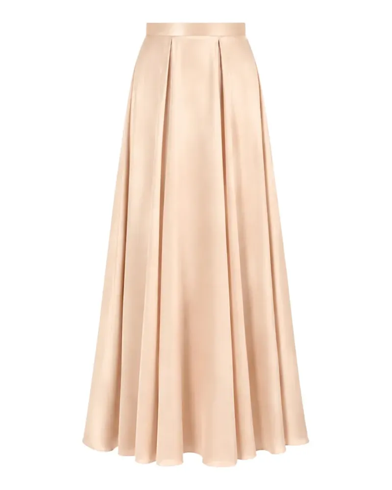 Temperley London Amerie Maxirock aus Satin mit Falten - Nude Nude