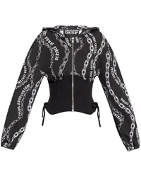 Versace Jeans Hoodie mit Chain Couture-Print Schwarz