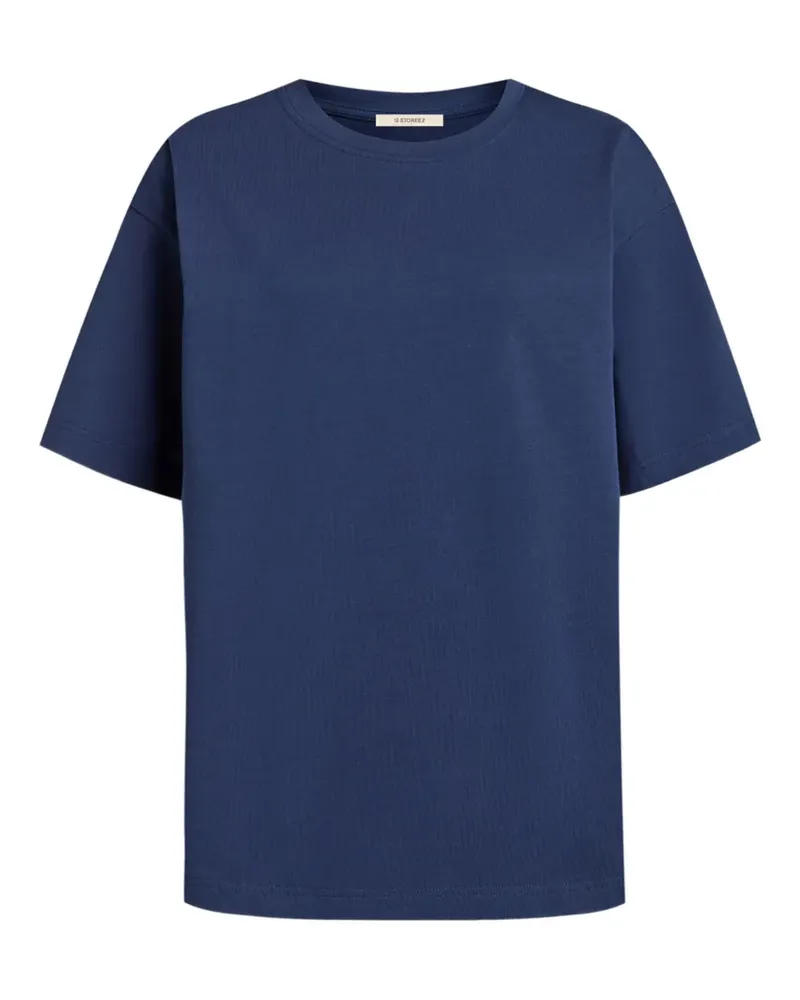 12 STOREEZ T-Shirt mit Rundhalsausschnitt - Blau Blau