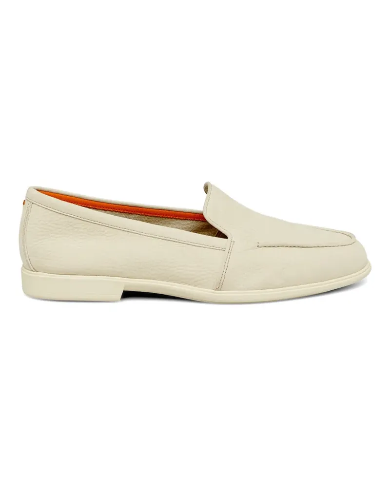 Santoni grain-texture loafers - Nude Nude