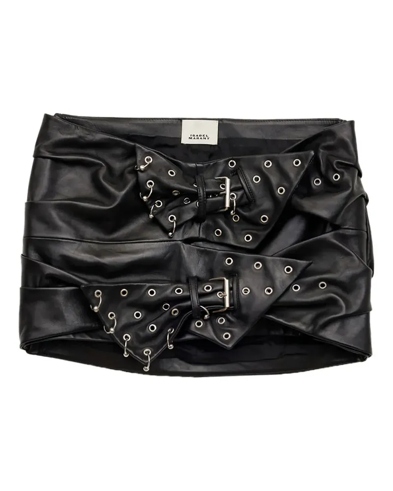 Isabel Marant buckle-detail leather skirt - Schwarz Schwarz