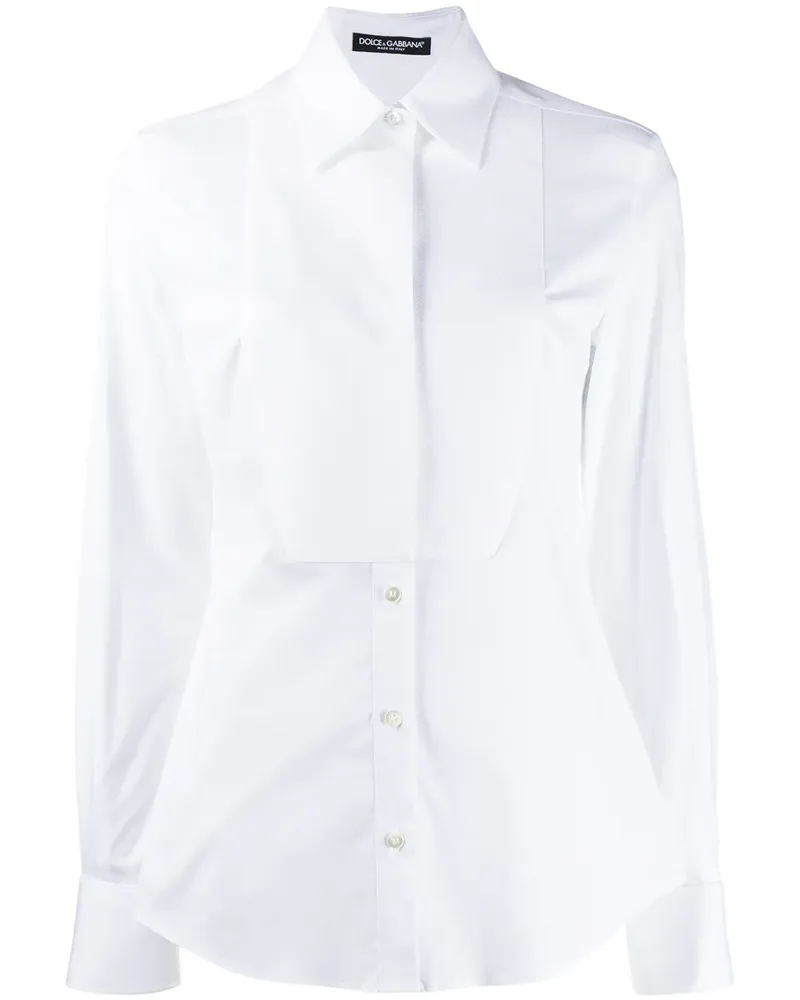 Dolce & Gabbana Smoking-Hemd mit Stretchanteil - Weiß Weiß