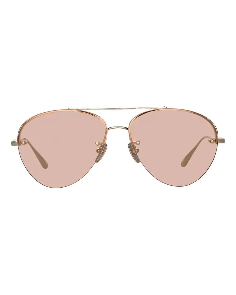 Linda Farrow pilot-frame sunglasses - Gold Gold