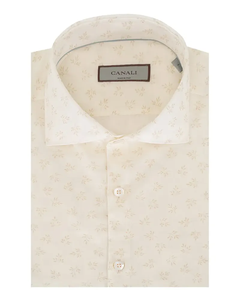 Canali botanical print floral shirt - Nude Nude