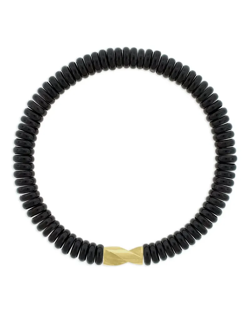Luis Morais 14kt Gelbgoldarmband mit Onyx Gold