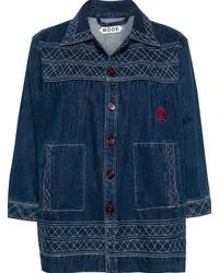 BODE Quincy Jeansjacke mit Stickerei Blau