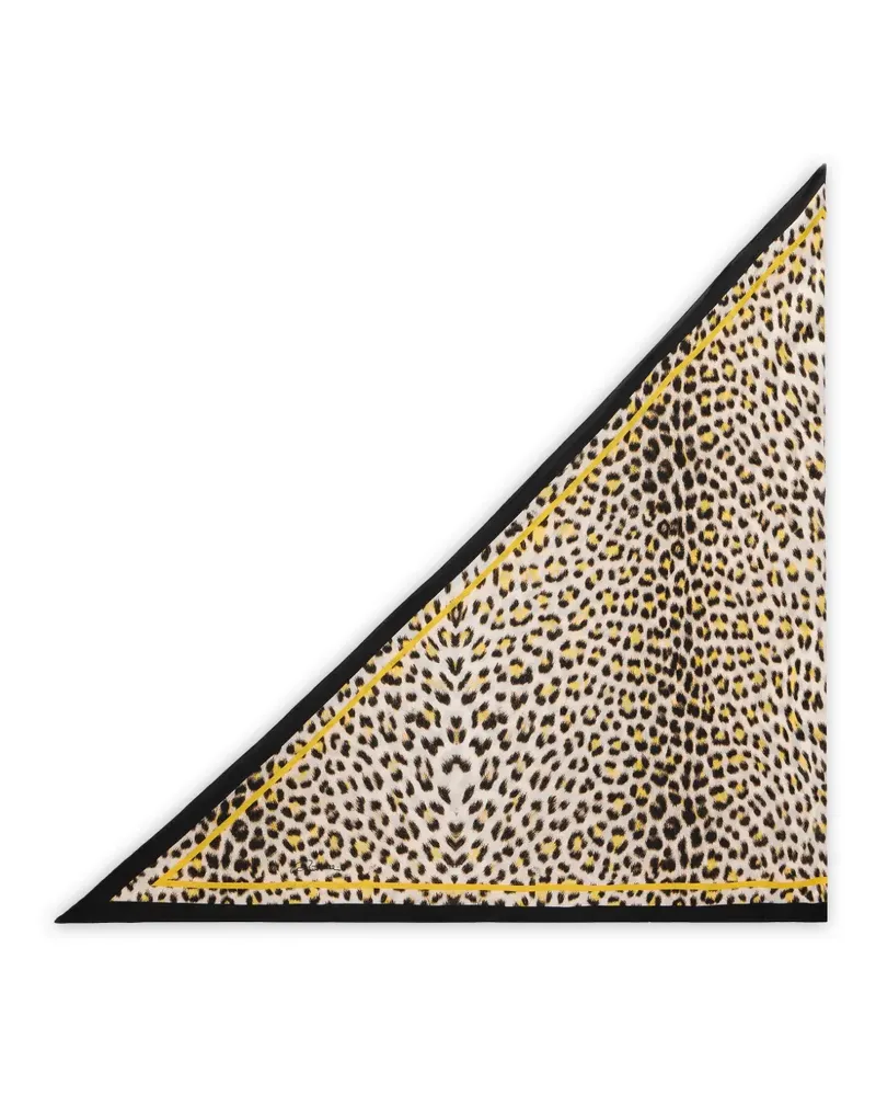 Roberto Cavalli Pop Jaguar Seidenschal - Nude Nude