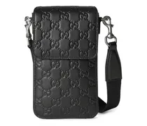 Handytasche mit GG-Prägung - Schwarz
