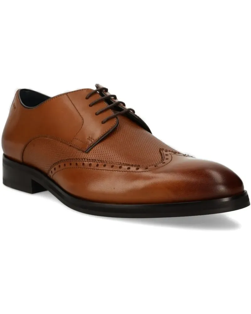 JOOP! Schnürschuhe mit Brokat-Flügelspitze - Braun Braun
