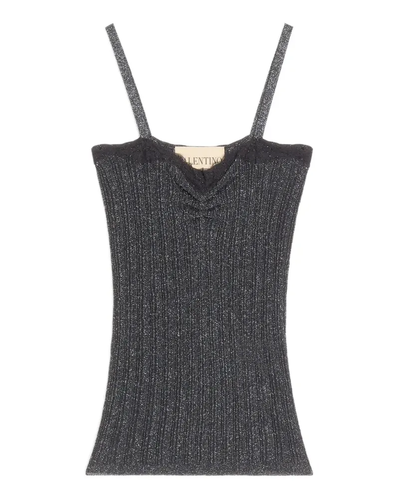 Valentino Garavani Lurex Knit Top - Schwarz Schwarz