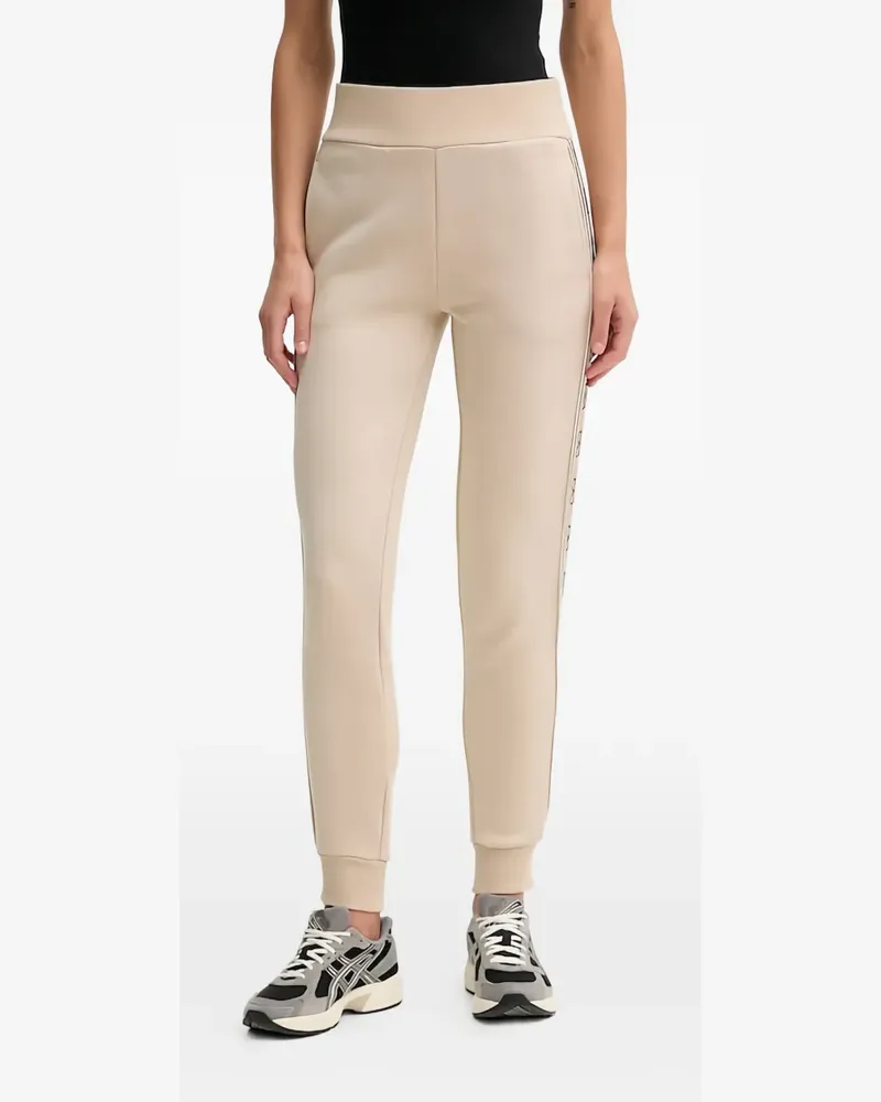Guess logo-print track pants - Nude Nude
