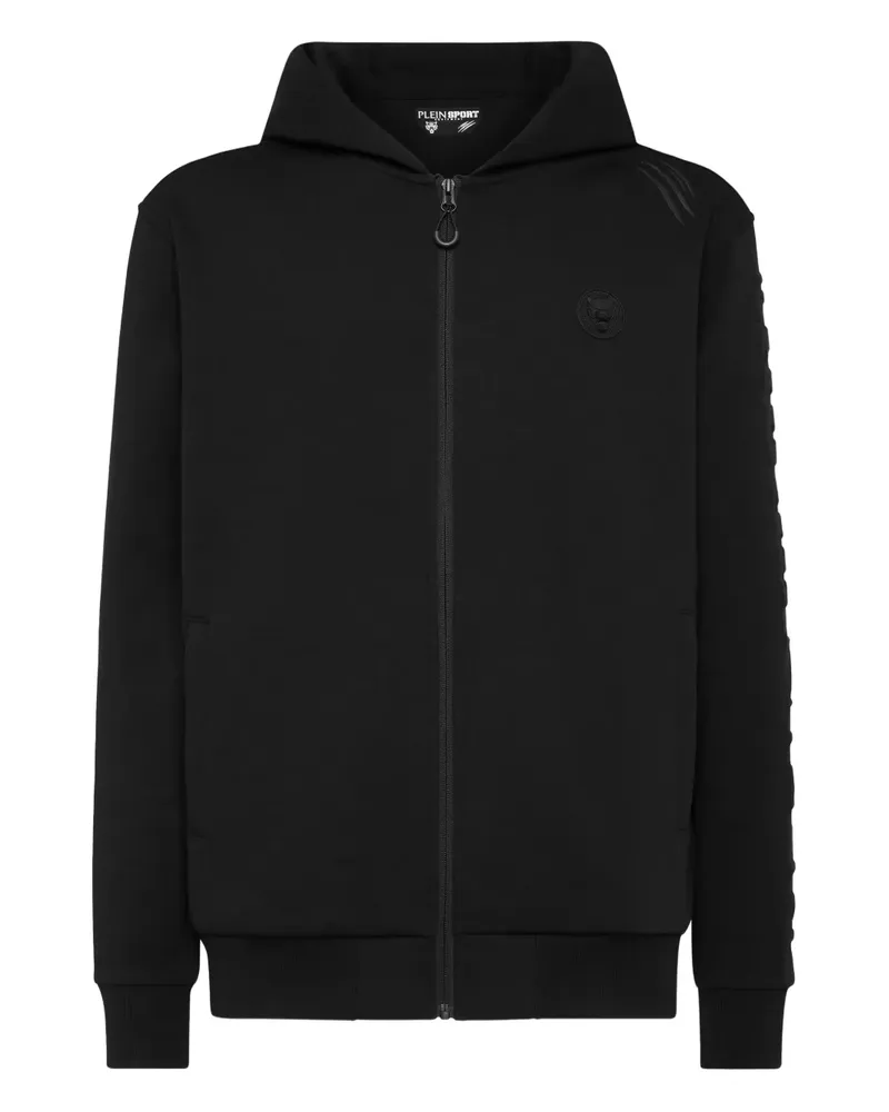 Philipp Plein Sweatshirtjacke mit Prägung - Schwarz Schwarz