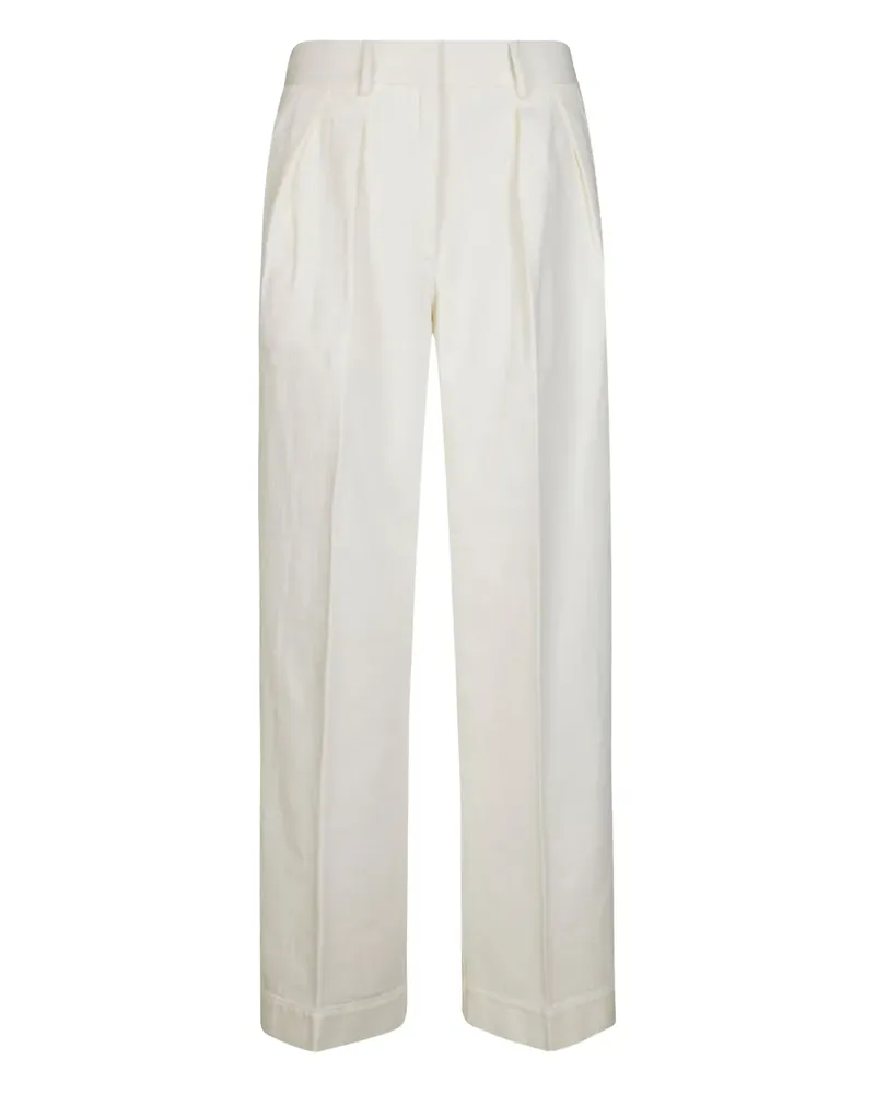 forte_forte Plissierte Hose - Weiß Weiß