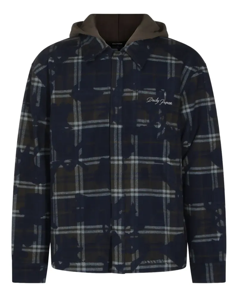 Daily Paper The Patched Check shirt - Blau Blau