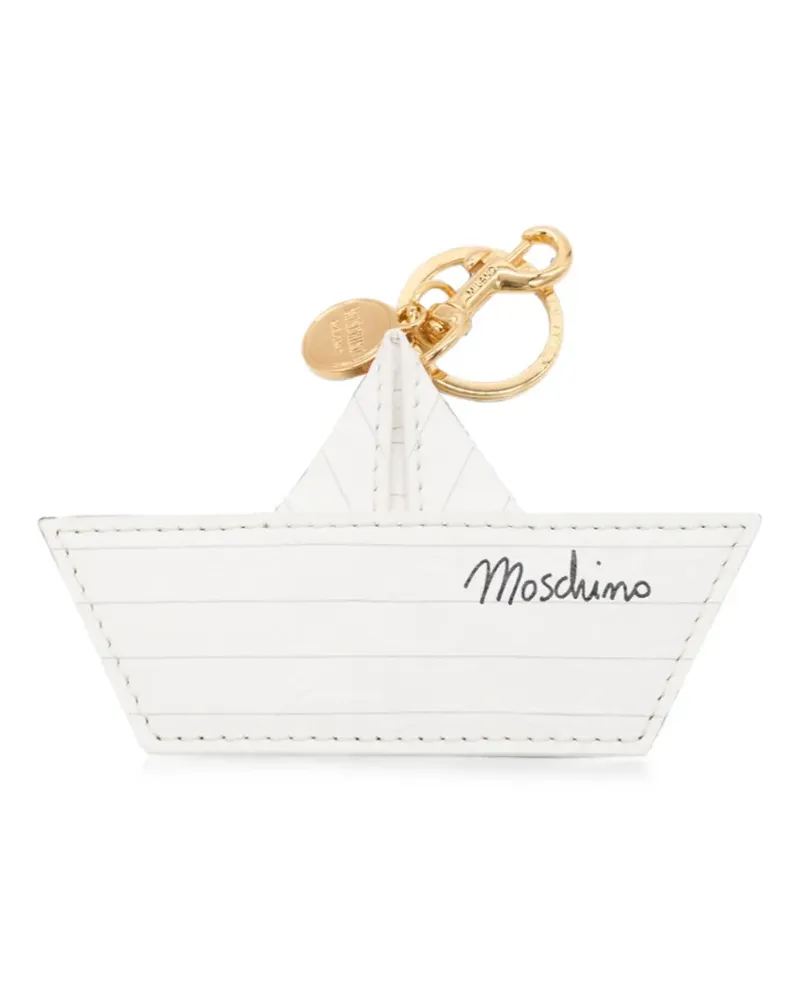 Moschino Schlüsselanhänger mit Origami-Boot - Weiß Weiß