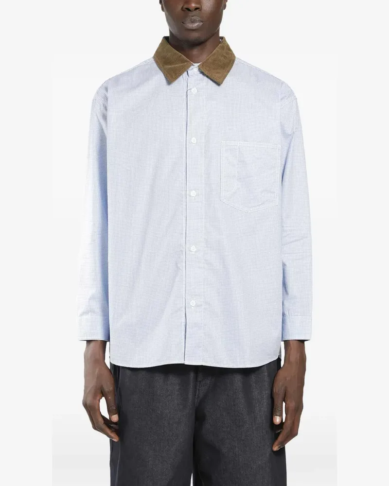 Comme des Garçons Hemd mit Cordkragen - Blau Blau
