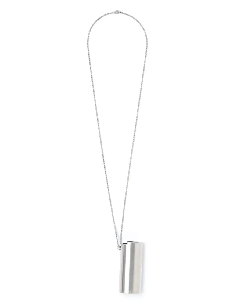 Rick Owens Lighter Holder Halskette - Silber Silber