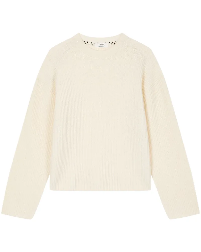STUDIO TOMBOY Pullover mit Ziernähten - Nude Nude