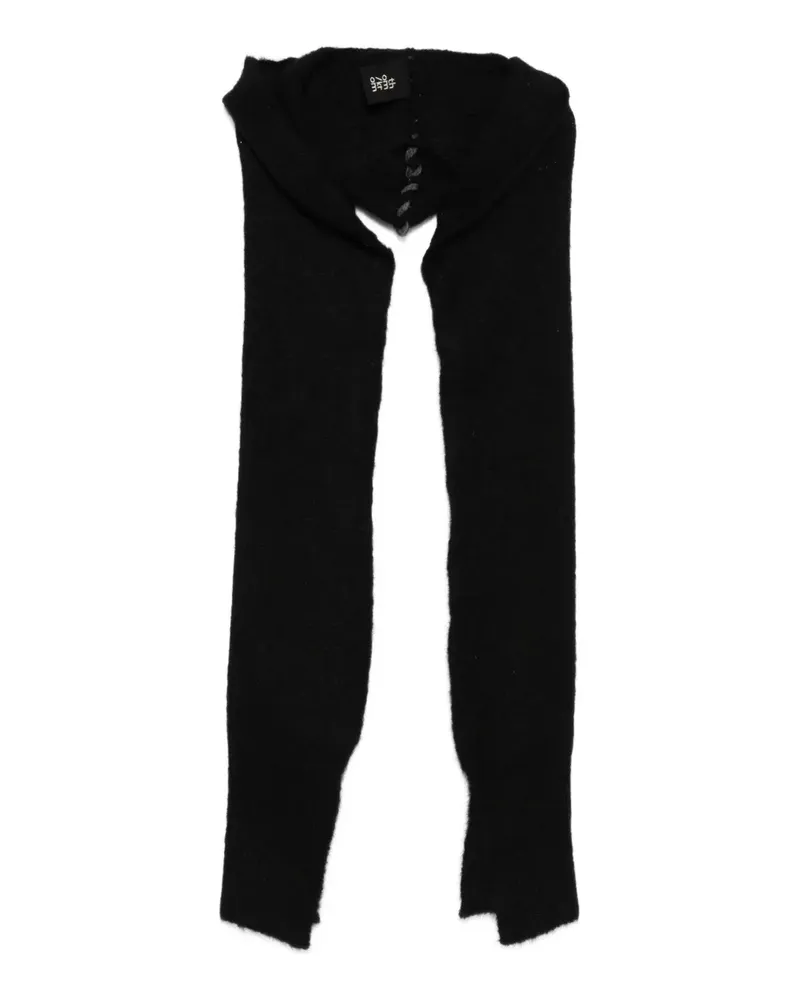 THOM KROM hooded alpaca wool-blend scarf - Schwarz Schwarz