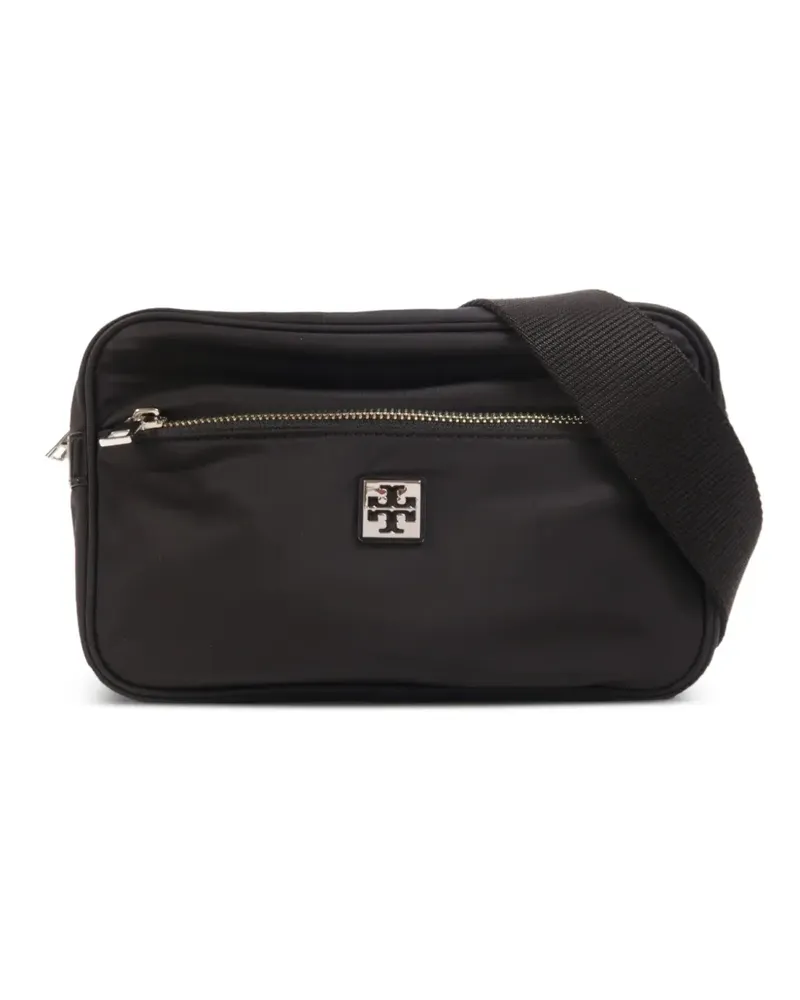 Tory Burch Schultertasche mit Logo-Schild - Schwarz Schwarz