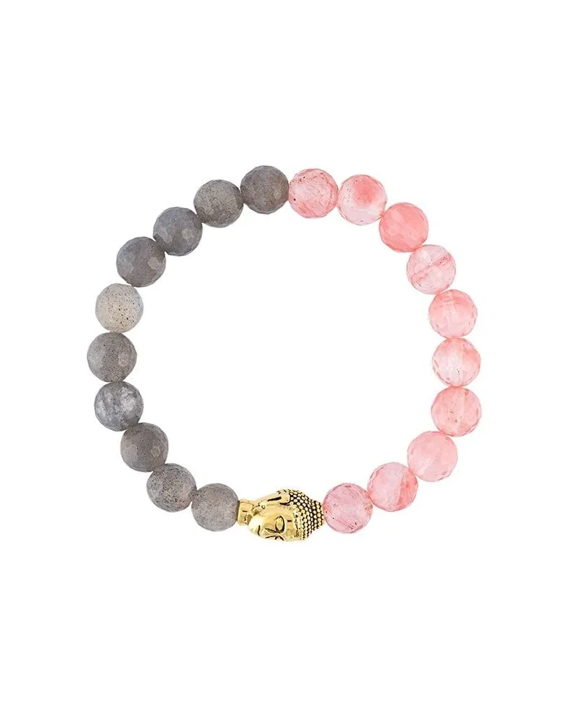 Nialaya Buddha' Perlenarmband - Rosa Rosa