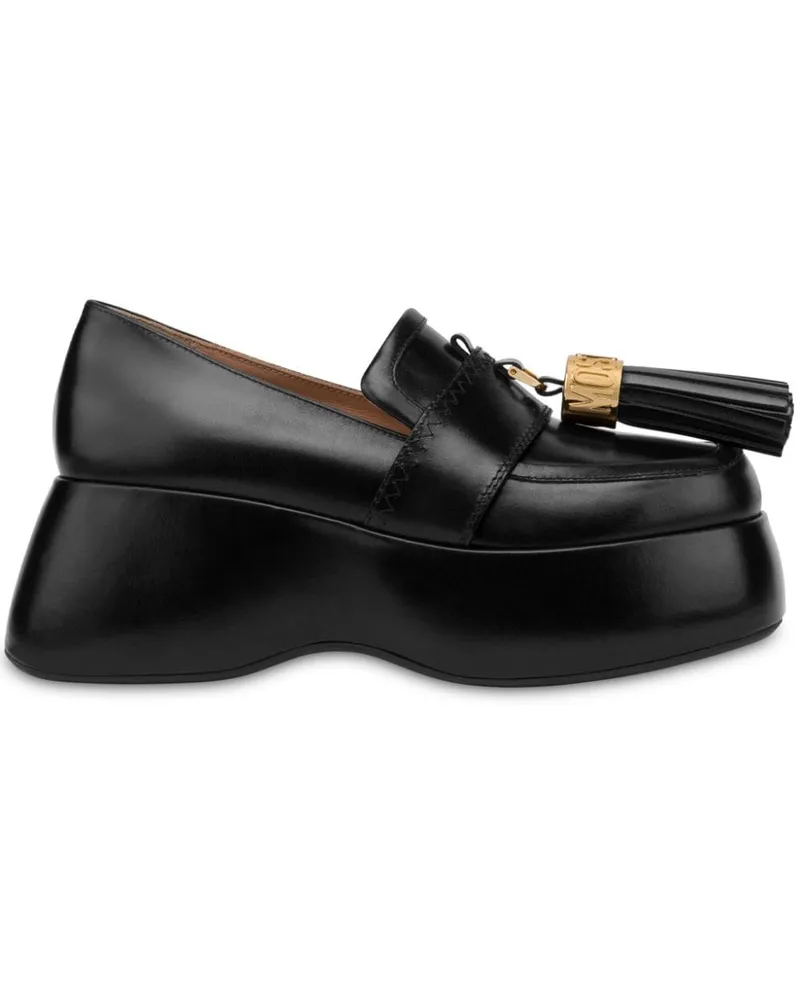 Moschino Loafer mit Quastenanhänger - Schwarz Schwarz