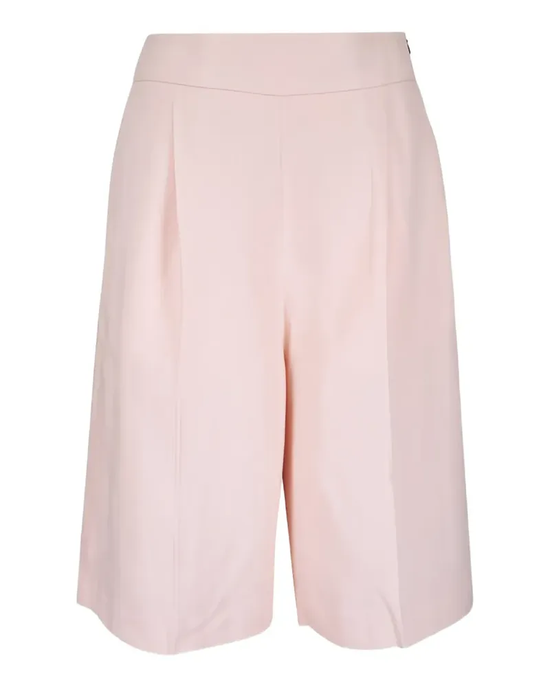 AGNONA pleated-front linen shorts - Rosa Rosa