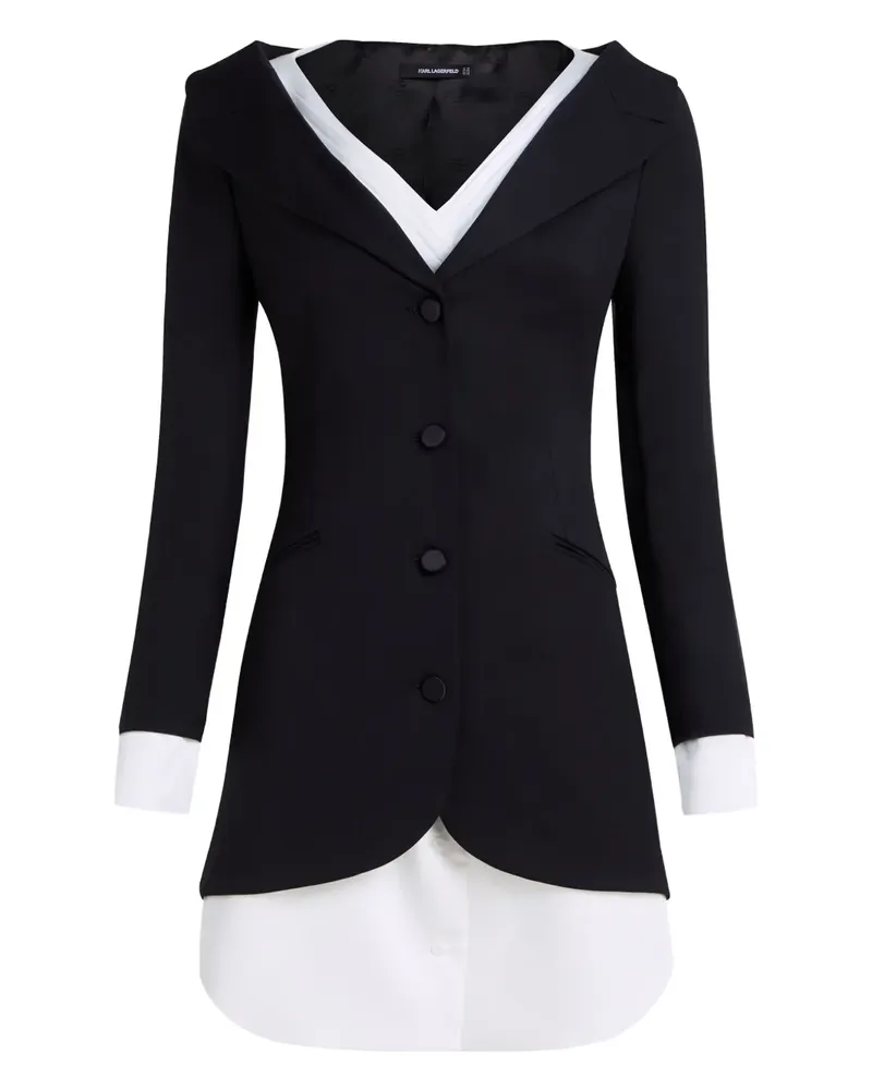 Karl Lagerfeld Karl Studio Minikleid im Layering-Look - Weiß Weiß