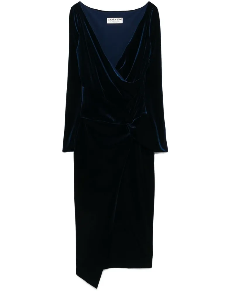 Chiara Boni Midikleid mit Knotendetail - Blau Blau