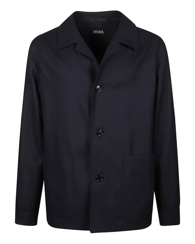 Ermenegildo Zegna Hemdjacke mit Knopfleiste - Schwarz Schwarz