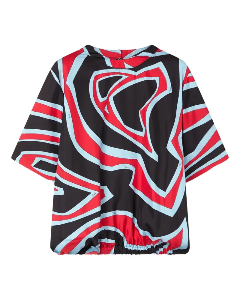 Emilio Pucci Oberteil mit Labirinto-Print - Schwarz Schwarz