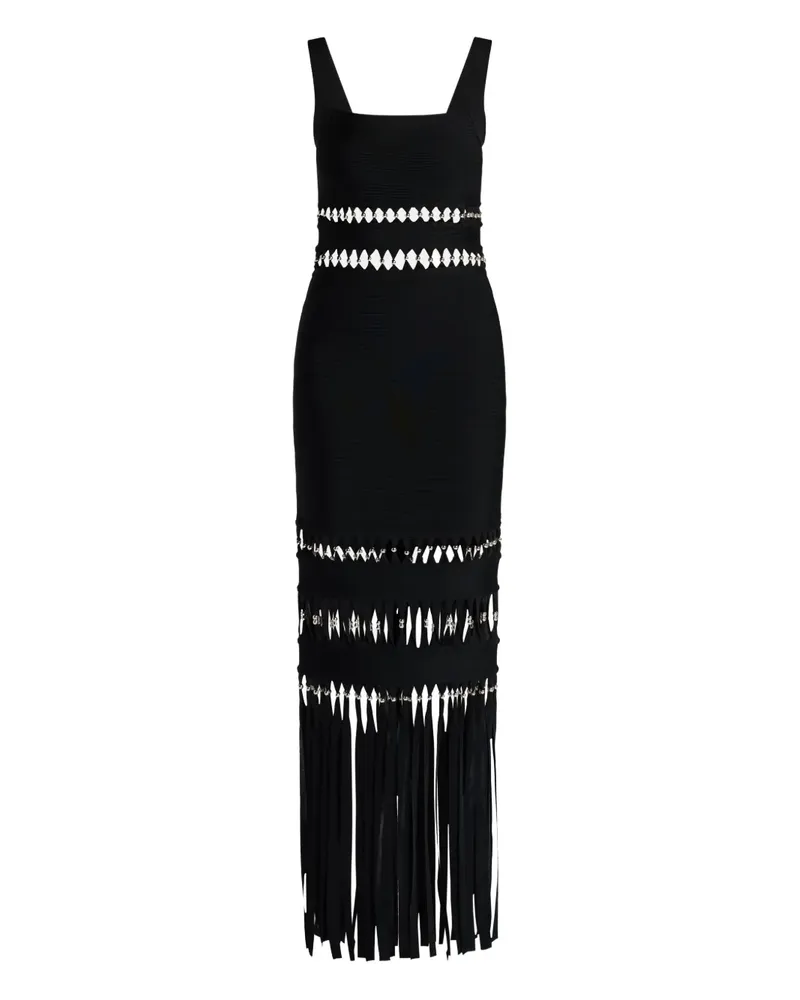 Hervé Léger Ines fringed dress - Schwarz Schwarz