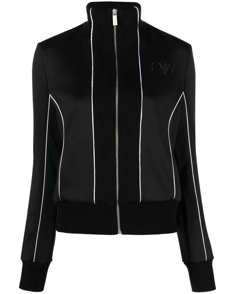 OFF-WHITE Sportjacke mit Kontrastborten - Schwarz Schwarz
