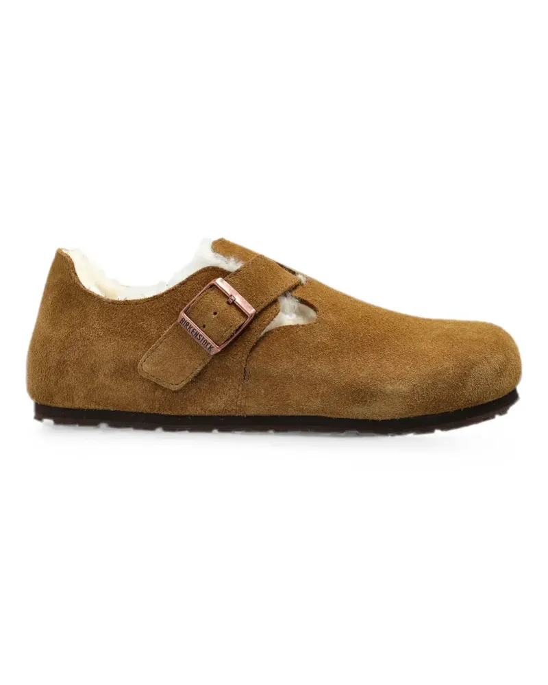 Birkenstock London Shearling-Sandalen - Braun Braun