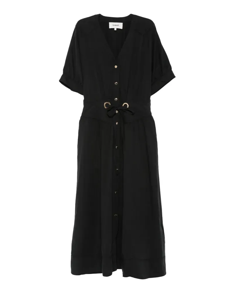 ba&sh Parisa Kleid mit Kordelzug - Schwarz Schwarz