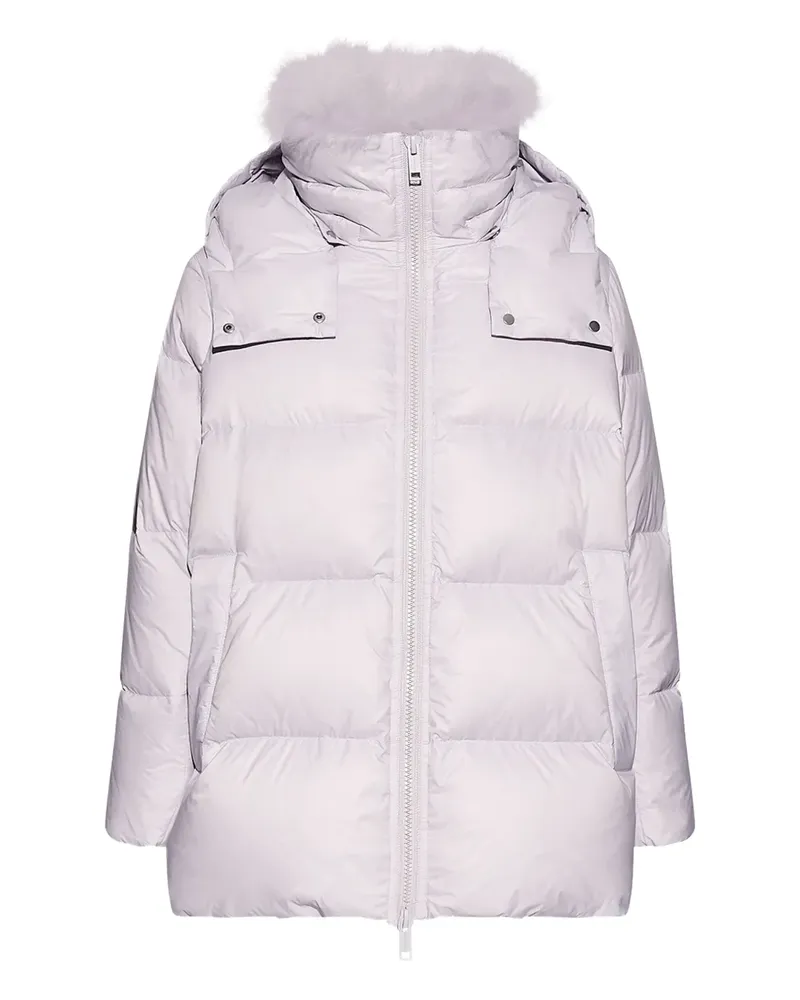 Yves Salomon Daunenmantel mit Shearling-Kragen - Violett Violett